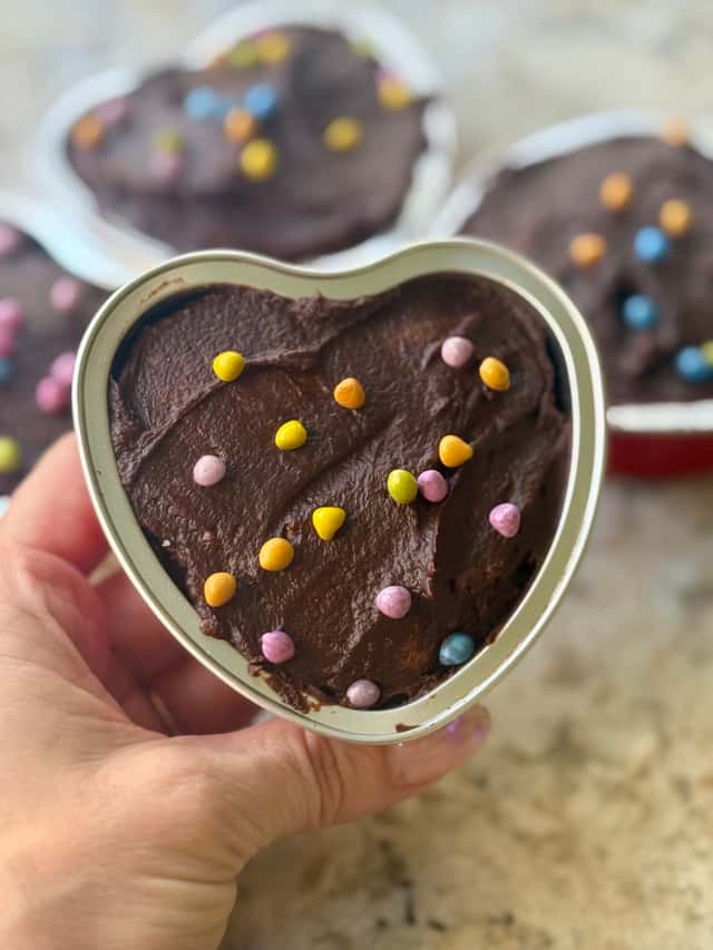 Mini Heart Shaped Sourdough Brownies 4 pack
