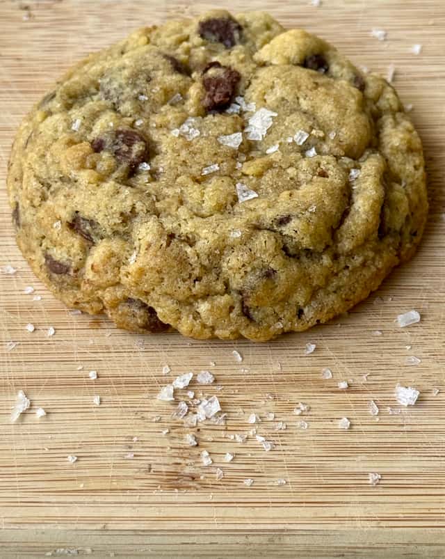 Sourdough Brown Butter Sea Salt Chocolate Chip Cookies