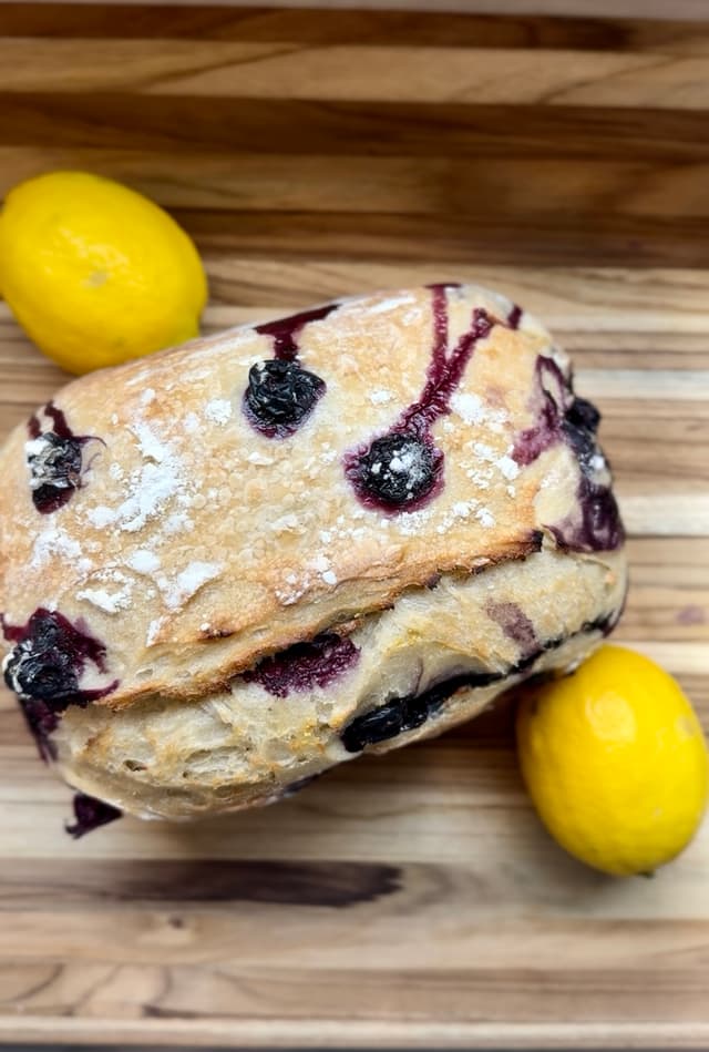 Blueberry Lemon Sourdough Loaf